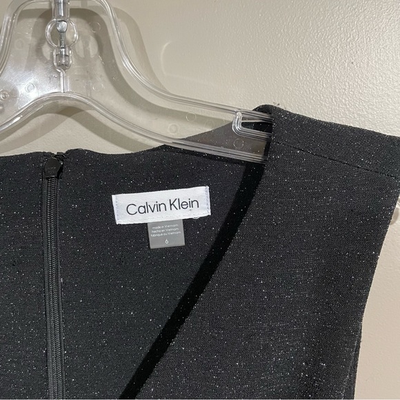 NWOT Calvin Klein Elegant BLACK with  SILVER Glitter Women's Jumpsuit Romper - Picture 5 of 14